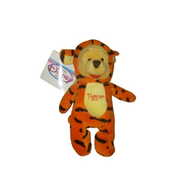 Disney Winnie The Pooh As Tigger 8" Beanbag Plush NWT - Picture 1 of 4